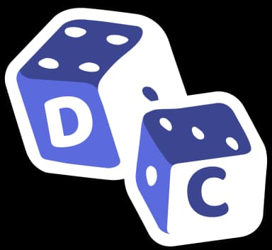 Dicey Combos logo featuring colorful dice - Ultimate dice scoring app for Yahtzee and board games